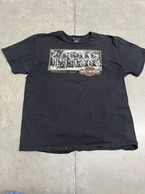 Harley-Davidson Wrecking Crew Museum Tee Black Graphic Shirt XL USA 2015